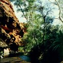 AUS NT KingsCanyon 1992 012  A desert oasis awaits you on the other side, especially after any amount of rain fall. : 1992, Australia, Date, Kings Canyon, NT, Places, Year
